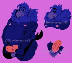 artist_signature balls big_penis black_eyes chubby_male colored fluffy lineless moss_(somehornydud3) nipples original_character raven raven_(bird) red_penis simple_background solo somehornydud3 uncircumcised