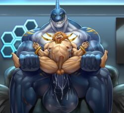 2025 alvintanubis anal anal_sex anthro anthro_on_anthro anthro_penetrated anthro_penetrating anthro_penetrating_anthro areola arm_markings balls barazoku beard big_balls big_penis black_sclera blue_areola blue_body blue_nipples blue_scales chair chest_markings chest_scar duo dylan_(alvintanubis) facial_hair felid fin fin_scar fish fur furniture genitals golden_markings green_eyes grin hair head_fin hi_res holding_both_legs holding_legs_open huge_balls huge_cock inside larger_anthro larger_male leg_markings leg_scar lion male male/male male_penetrated male_penetrating male_penetrating_male mammal mane marine markings multicolored_body multicolored_scales nipple_piercing nipple_ring nipples nude on_chair orange_hair orange_mane pantherine penetration penile penile_penetration penis penis_in_ass piercing precum_on_own_penis pubes ring_piercing scales scar sex sft shark shoulder_markings shoulder_scar sitting sitting_on_chair size_difference smaller_anthro smaller_male smile spread_legs spreading stomach_bulge tan_body tan_fur thigh_markings two_tone_body two_tone_scales vein veiny_penis white_body white_scales