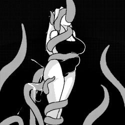 animated animated_gif big_breasts blindfolded bound bound_arms bound_legs breast_jiggle coiled double_penetration excessive_cum gif greyscale leotard num3rical stomach_bulge sunken_veil swimsuit tentacle tentacle_in_ass tentacle_in_mouth tentacle_in_pussy tentacle_penetration tentacle_sex