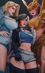 3d 3d_(artwork) 3d_model 3d_render 3girls angela_(aldrif_odinsdottir) armor armored_female ass background bare_legs big_ass big_breasts bigger_female blonde-haired_female blonde_female blonde_hair blonde_hair_female blonde_only blue_eyes blue_nails bob_cut boob_window breasts breasts_bigger_than_head cleavage cleavage_cutout cleavage_window clothed clothed_female clothes clothing cornered costume cropped_jacket curvaceous curvy curvy_female curvy_figure dominant dominant_female dominant_female_submissive_female emma_frost emma_frost_(marvel_rivals) exposed_hips female female_focus female_human female_only fit fit_female front_view gloves goddess hand_on_hip helmet highres huge_ass huge_breasts huge_butt human human_female human_only large_breasts light-skinned_female light_skin loincloth long_hair long_legs looking_at_viewer luna_snow luna_snow_(marvel_rivals) marvel marvel_comics marvel_rivals medium_breasts multiple_females multiple_girls nails nails_painted painted_fingernails painted_nails red_hair reflection seductive seductive_pose sexy sexy_clothing sexy_pose sfrinzy simple_background skimpy skimpy_armor skimpy_clothes skimpy_outfit slim_waist smaller_female submissive submissive_female superhero_costume superheroine superheroine_costume thick thick_ass thick_butt thick_thighs thigh_gap thigh_highs thighhighs thighs thighs_bigger_than_head toned toned_body toned_female unconvincing_armor video_game video_game_character video_games voluptuous voluptuous_body voluptuous_female white_queen wide_hips wide_thighs