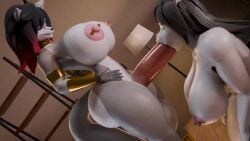 1futa 1girls 3d 3d_animation angelina_marie animated anthro anthro_on_anthro armband babymoonart black_hair choker cum cum_in_mouth cum_in_throat cum_inside cum_on_breasts cum_overflow curvaceous curvaceous_female curvy_figure deepthroat excessive_cum female futa_on_female futanari gagging_noise huge_breasts huge_cock massive_penis nipple_piercing red_highlights sound tagme throat_bulge video