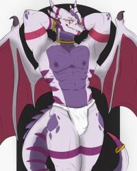 abs bara dragon dragon_boy dragon_horns dragon_male dragon_tail fundoshi fundoshi_only furry furry_male furry_only gay male male_dragon male_only muscular muscular_male pierced_nipples piercing thong underwear wings xarskan