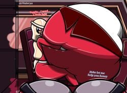 2d 2girls car charlie_morningstar_(hazbin_hotel) demon demon_girl excessive_breast female female_only hazbin_hotel hyper_breasts latina latina_female tagme vaggie_(hazbin_hotel) valerya5