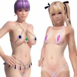 ai_generated ayane_(doa) dead_or_alive dead_or_alive_xtreme_venus_vacation marie_rose naked naked_female nude nude_female stripping tagme video