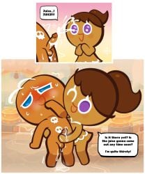 accurate_art_style blush cookie_run cookie_run_witch's_castle cum edit ejaculation erection gingerbrave gingerbright handjob milking official_art panels precum redraw soff_doll spa sweat sweating tagme testicles text text_bubble wet_penis wink