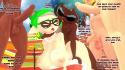 1girls 3d ana_margarita_de_la_beef ass big_ass big_breasts breasts dark-skinned_male dark_skin dirty_talk doggy_style dominant_male female gangbang glasses leviantan581re male milf multiple_boys multiple_males nintendo original_character pleasure_face sex sfx shorter_than_30_seconds slideshow sound sound_effects splatoon submissive_female tagme text video young_ana_margarita