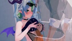 1boy 1girls 3d 3d_animation animated armpits atwc big_breasts big_penis bikini bikini_top blush boobjob breasts breasts_squeezed_together cleavage clenched_teeth collar covered_in_cum cum cum_on_bikini cum_on_breasts cum_on_face cum_string cumming_from_paizuri cumshot ejaculation ejaculation_between_breasts facial fangs female froot glasses green_eyes green_hair grey_hair holding_breasts horn_piercing horns huge_breasts huge_cock indie_virtual_youtuber koikatsu large_breasts large_penis longer_than_30_seconds looking_at_another looking_at_breasts looking_at_penis looking_down looking_up male male/female nail_polish no_sound open_mouth painted_nails paizuri paizuri_under_bikini pale-skinned_female pale_skin penis pointy_ears pressing_breasts_together purple_nails see-through see-through_body short_hair shorter_than_one_minute squeezing_breasts sunglasses sunglasses_on_head swimsuit swimsuit_paizuri swimzuri tagme teeth titjob transparent_body upper_body veiny_penis video virtual_youtuber vtuber wings