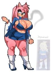 1girls amy_rose big_breasts boots breasts breasts_out cigarette cleavage cleavage_overflow clothed clothing female female_focus female_only fleshpie669 furry furry_female furry_only high_heel_boots huge_thighs large_breasts massive_thighs pinup revealing_clothes sonic_(series) sonic_the_hedgehog_(series) thick_legs thick_thighs thunder_thighs thunderthighs tits_out v_rose_(peachpie669) white_boots wide_hips wide_thighs