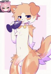 ai_generated buttplug femboy furry fuzzleedits_(artist) licking male penis vinaillust