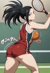 ai_generated ass momo_yaoyorozu tennis_uniform