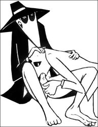 2boys anthro artist_request black_spy blowjob bottomless closed_eyes cock_gobble cock_hungry cum_hungry fellatio fondling_balls furry gay hand_on_back hat_removed holding_head legs_apart mad_magazine male_only oral_sex pants_removed penis_in_mouth spy_vs_spy tagme white_spy