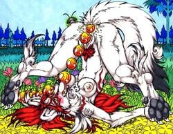 amaterasu anthrofied fenrir_lunaris issun okami tagme