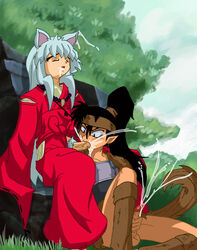 inuyasha inuyasha_(character) koga male male_only multiple_males trainer_(artist) yaoi