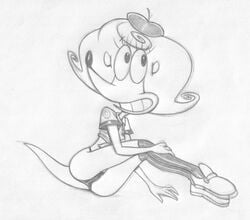 anthro camp_lazlo cartoon_network female fluffy_(artist) furry mammal mongoose monochrome patsy_smiles tagme