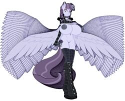 alpha_channel animated anthro big_breasts boots breasts clothing cutie_mark equine female footwear friendship_is_magic genital_piercing goth hair horse huge_breasts inky_rose_(mlp) invalid_tag jrvanesbroek legwear mammal my_little_pony nipples pegasus piercing pussy pussy_piercing simple_background thigh_highs transparent_background vector wings