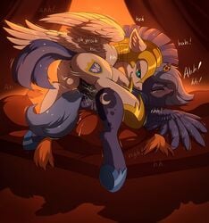 2016 alicorn anal anal_sex animal_genitalia animal_penis anus ass balls blush closed_eyes crying cum cum_in_ass cum_inside cutie_mark dialogue duo english_text equine equine_penis feathered_wings feathers female feral forced friendship_is_magic fur hair hi_res hioshiru horn horn_ring horsecock inside kejzfox lying male mammal my_little_pony on_front open_mouth pegasus penetration penis princess_luna_(mlp) pussy rape royal_guard_(mlp) sex straight tears text wings