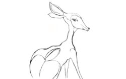 ass big_butt cervine deer feral giselle_(open_season) looking_at_viewer mammal open_season pencil_(artwork) traditional_media_(artwork)