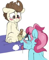 ball_sniffing balls blush cup_cake_(mlp) earth_pony equine female friendship_is_magic horse incest male mammal mcsweezy mother mother_and_son my_little_pony parent penis pony pound_cake_(mlp) son sweat