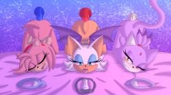 ambiguous_penetration amy_rose angelofhapiness anthro ass ass_up bat blaze_the_cat blush bodily_fluids bondage bound closed_eyes clothing digital_media_(artwork) disembodied_penis domestic_cat dominant dominant_anthro dominant_male erection eulipotyphlan eyeshadow felid feline felis female female_penetrated feminine_hygeine_products from_behind_position fur genital_fluids genitals group hair half-closed_eyes hands_behind_back hands_tied hands_tied_behind_back hedgehog hi_res humanoid_genitalia humanoid_penis looking_at_viewer looking_pleasured makeup male mammal membrane_(anatomy) membranous_wings narrowed_eyes nude one_eye_closed open_mouth panties panty_liners parallel_sex penetration penile penile_penetration penis pink_body purple_body purple_fur rouge_the_bat sega sex smile sonic_(series) sonic_the_hedgehog_(series) submissive submissive_anthro submissive_female tail tongue tongue_out underwear undressed wings