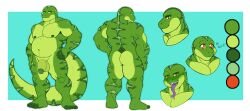 2025 anthro anthrofied areola balls barazoku big_balls big_penis biped blue_background boa_(snake) border colored darolion flaccid front_view full-length_portrait genitals glans green_body hand_on_hip head_turned headshot_portrait hi_res humanoid_genitalia humanoid_penis long_tail looking_at_viewer looking_back male markings model_sheet musclegut muscular muscular_anthro muscular_male navel nipples non-mammal_balls non-mammal_navel non-mammal_nipples nude_anthro nude_male penis portrait pose rear_view red_eyes reptile scalie shaded side_view simple_background smile snake solo striped_markings stripes tail thick_penis thick_tail white_border