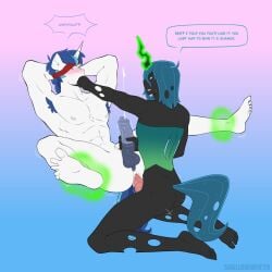 1:1 1_horn 5_toes abs anal anal_sex animal_genitalia animal_penis anthro anthro_on_anthro anthro_penetrated anthro_penetrating anthro_penetrating_anthro anthrofied armpit_hair artist_name ass balls bareback black_body blindfold blue_balls blue_eyes blue_hair blue_penis blue_perineum blue_sheath blue_tail blush blush_lines bodily_fluids body_hair bound changeling cum cum_in_ass cum_inside darkened_balls darkened_genitalia darkened_perineum darkened_sheath deception digital_drawing_(artwork) digital_media_(artwork) duo ejaculation english_text equid equine equine_genitalia equine_penis erection feet friendship_is_magic from_front_position ftm_crossgender full-length_portrait genital_fluids genitals glowing gradient_background green_eyes green_hair green_tail grey_nipples grin hair hair_size_difference hand_on_penis handjob handjob_while_penetrating hasbro hi_res holding_penis horn humanoid_feet infidelity kneeling knot knotted_penis legs_tied levitation long_hair magic magic_user male male/male male_penetrated male_penetrating male_penetrating_male mammal medial_ring medium_hair motion_lines muffled muscular muscular_anthro muscular_male my_little_pony mythological_creature mythological_equine mythology nipples nude one_eye_closed pecs penetration penile penile_penetration penis penis_in_ass perineum pink_penis plantigrade portrait queen_chrysalis_(mlp) rule_63 sex shallowwin sheath shining_armor_(mlp) simple_background smile soles speech_bubble spread_legs spreading surprised sweaty_head tail talking_to_another talking_to_partner telekinesis text toes unicorn vein veiny_penis white_body