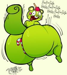 1boy 2026 anthro anthro_only apple ass ass_focus ass_shake big_ass big_butt biscuit_(bizkit) buckteeth butt butt_crack butt_focus candy candy_apple candy_cane dessert digital_drawing_(artwork) digital_media_(artwork) english_description fat_ass fat_butt featureless_feet feet food fruit fur furry furry_male furry_only green_body green_eyes green_fur happy_tree_friends heart_nose heart_symbol hi_res huge_ass huge_butt laugh laughing lazy_eye lollipop looking_back lucaslora male male_only mammal nutty_(htf) open_mouth pink_nose rear_view rodent round_ass round_butt sciurid shaking shaking_ass shaking_butt solo squirrel tail teapot_(body_type) teeth text thick_thighs tongue tongue_out tree_squirrel