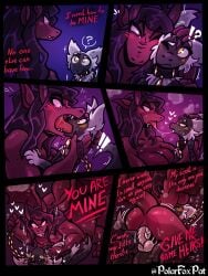 3:4 absurd_res angry anthro ass athena_feltree_(cartergoat) balls bared_teeth big_balls big_breasts big_butt big_dom_small_sub big_penis big_tongue black_body black_fur black_hair blush bodily_fluids breasts chain_leash chains claws collar comic comic_panel confusion cowgirl_position dominant dominant_female dragon duo english_text exclamation_point extreme_french_kiss fangs female female_dominating_male female_penetrated fluffy fluffy_ears forced forced_kiss french_kissing from_front_position fur fur_markings furred_kobold furred_scalie genitals hair heart_symbol hi_res horn impregnation_request kissing knot knotted_penis kobold larger_female larger_penetrated leash looking_at_another male male/female male_penetrating male_penetrating_female markings membrane_(anatomy) membranous_wings muscular mythological_creature mythological_scalie mythology neck_tuft nipples non-mammal_breasts non-mammal_hair non-mammal_nipples non-mammal_vulva on_bottom on_top penetration penile penile_penetration penis penis_in_vagina pinned pinned_to_ground polarfoxpat possessive question_mark questionable_consent red_body red_eyes ribbed_penis saliva saliva_string scalie scent_marking sex size_difference smaller_male steam submissive submissive_male surprised sweat teeth text tongue tongue_out tuft until_they_like_it vaginal_penetration vulva white_body white_fur wings xavier_cerca_(anunusedaccount) yellow_eyes