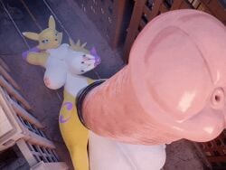 1futa 3_fingers animal_genitalia animal_penis animated anthro anthro_only areolae balls ballsack bandai_namco big_balls big_breasts big_penis black_sclera blue_eyes breasts city dickgirl digimon digimon_(species) equine_genitalia equine_penis flared_penis fondling_breast furry furry_only futanari giantess giantess_futa gif gynomorph horsecock hourglass_figure huge_balls huge_breasts huge_penis hyper hyper_balls hyper_penis intersex licking_lips long_penis macro macro_futa musk musk_clouds musky musky_cock nipples penis renamon renamon_(digimon) self_fondle short_playtime shorter_than_10_seconds sintronic tongue urethra white_body white_fur yellow_body yellow_fur