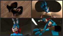 3d clothing dirty feet five_nights_at_freddy's footwear hawkvally high_heels marco paws shoes toes toy_bonnie toy_bonnie_(fnaf) video_games