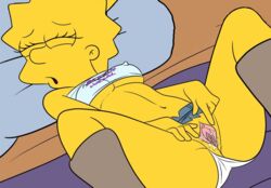 accurate_art_style croc_(artist) erect_nipples lisa_simpson tagme the_simpsons yellow_body