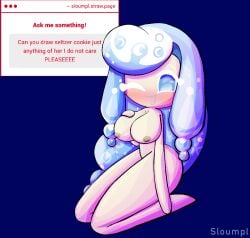 1girls breasts cookie_run cookie_run_kingdom female request self_upload seltzer_cookie sloumpl solo strawpage_request
