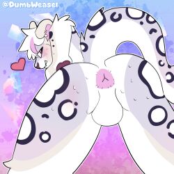 1:1 anthro anus ass backsack balls bite biting_lip felid femboy fur gay gay_anal gay_male gay_sex genitals hi_res homosexual homosexual_male homosexual_sex long_tail male male/male male_only male_penetrated male_penetrating male_penetrating_male mammal nonbinary_(lore) pantherine pink_anus raised_tail rear_view snow_leopard solo spicy_weasel spreading tail weaseldumb