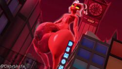 16:9 3d_(artwork) anthro areola balls big_balls big_penis city digital_media_(artwork) foreskin freckled_face freckles genitals hair hellaverse helluva_boss hi_res horn huge_balls huge_cock imp macro moxxie_(helluva_boss) nipples nude ok_bruh pecs penis red_body soft_abs solo source_filmmaker_(artwork) thick_thighs vein veiny_penis ventral_groove white_hair wide_hips widescreen yellow_sclera