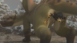 16:9 ambiguous_gender anal anal_vore animal_genitalia anthro avian bird dragon duo dyrmun feet_first feral forest forest_background forest_dragon genital_slit genitals green_dragon_(untied_verbeger) hi_res kobada looking_at_viewer looking_back looking_pleasured male male/ambiguous mythological_creature mythological_scalie mythology nature nature_background plant scalie seductive size_difference smaller_anthro snow tree unwilling_prey vore widescreen