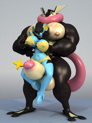 1boy 1girls 2016 3d abs alternate_color amphibian anthro anthroanim anthrofied biceps bikini black_eyes black_skin blue_fur breasts cleavage duo erect_nipples erection feet feline female furry greninja huge_breasts huge_cock huge_testicles hyper hyper_muscles hyper_penis interspecies long_tongue luxray male muscular muscular_male navel nintendo nipples nude open_mouth original_character pecs penis pokemon pokemon_(species) red_sclera sebastian_greninja shizuma_(anthroanim) shorts simple_background sitting sitting_on_penis size_difference smile spread_legs standing tail testicle toes tongue tongue_out underboob yellow_eyes