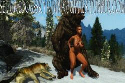 animated bear bestiality huntress seizuredogsskyrimnaughties skyrim tesv the_elder_scrolls zoophilia