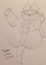 1boy anthro anus ass balls canine eyewear goggles humanoid_penis male male_only mammal pawpads penis presenting presenting_hindquarters simple_background solo traditional_media_(artwork) wolf zabivaka zedreadr