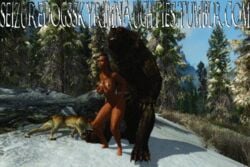 animated bear bestiality huntress seizuredogsskyrimnaughties skyrim tesv the_elder_scrolls zoophilia