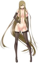 1girls artist_request black_gloves black_legwear blonde_hair breasts closed_mouth elbow_gloves female female_only full_body gloves hand_on_hip long_hair looking_at_viewer navel nipples no_pussy simple_background solo standing tales_of_(series) tales_of_the_abyss tear_grants thighhighs very_long_hair white_background