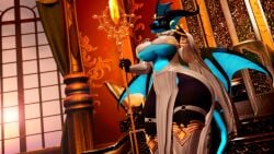 big_ass big_breasts breasts dragon eclipse_central female pose royalty scalie second_life staff throne throne_room wings