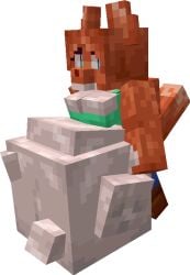 ) 1girls 3d 3d_(artwork) anthro breasts female female_pred fox furry larger_female microsoft minecraft red_hair siefueg terraria vore vore_belly zoologist_(terraria)