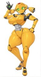 1girls ai_assisted ai_generated big_ass breasts breasts_out female female female_focus female_only female_robot fembot looking_at_viewer robot robot_girl solo solo_female solo_focus tagme yellow_body