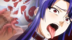 1girls ahe_gao artist_request blue_hair censored collar cum cum_in_pussy cum_in_uterus cum_inside female forced male mosaic_censoring open_mouth penetration penis rape red_eyes screencap sex_slave taimanin_asagi taimanin_asagi_3 tongue_out uterus x-ray yatsu_murasaki