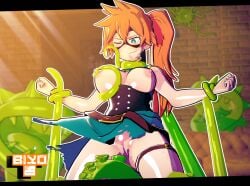 3d belt biyo boku_no_hero_academia bondage breast_squeeze breasts breasts_out defeated defeated_heroine domino_mask hero_outfit_(mha) itsuka_kendou my_hero_academia nipples nipples_outside ponytail raped restrained ripped_clothing tentacle tentacle_grab tentacle_in_pussy tentacle_rape tentacle_sex thick_thighs