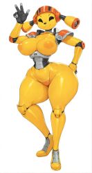 1girls ai_assisted ai_generated big_ass breasts breasts_out female female female_focus female_only female_robot fembot looking_at_viewer robot robot_girl solo solo_female solo_focus tagme yellow_body