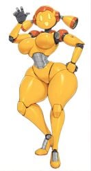 1girls ai_assisted ai_generated big_ass breasts breasts_out female female female_focus female_only female_robot fembot looking_at_viewer robot robot_girl solo solo_female solo_focus tagme yellow_body