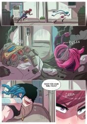 arcane arcane_jinx arcane_vi censored comic incest jinx_(league_of_legends) khartemis league_of_legends sisters vi yuri