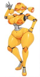 1girls ai_assisted ai_generated big_ass breasts breasts_out female female female_focus female_only female_robot fembot looking_at_viewer robot robot_girl solo solo_female solo_focus tagme yellow_body
