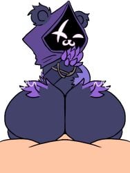 1boy 1boy1girl 1girls animated animated beat_banger black_fur female female_focus fortnite fortnite:_battle_royale looping_animation purple_fur raven_team_leader screen_face