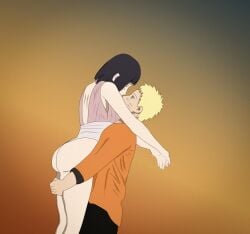 1boy 1girls before_sex boruto:_naruto_next_generations carrying_partner female hands_on_ass hyuuga_hinata male naruto staring uzumaki_naruto
